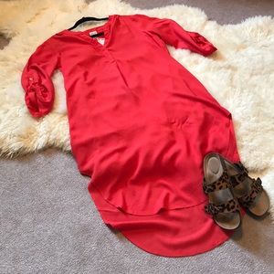 Cupio Maxi Shirt Dress Color: Ashberry